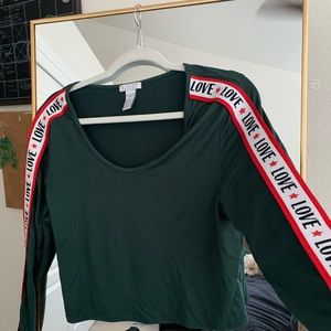 L, Long sleeve Crop top